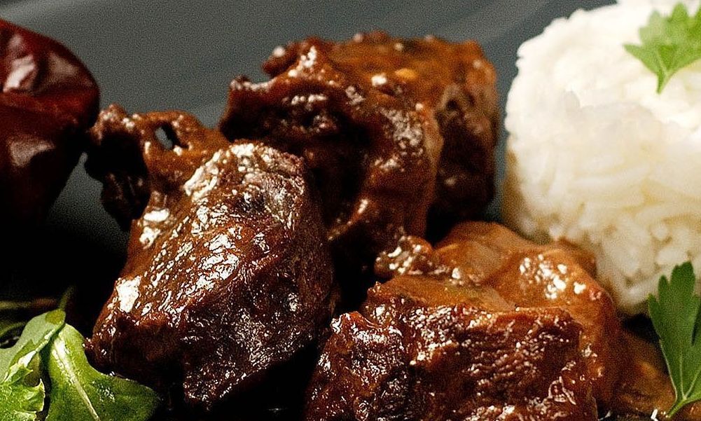 Estofado de venado con pimientos