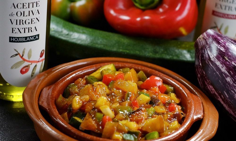 Pisto manchego elaborado con un excelente virgen extra