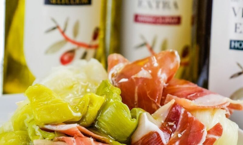 Ensalada de puerros con aceite de oliva virgen extra Ensalada de puerros con virgen extra