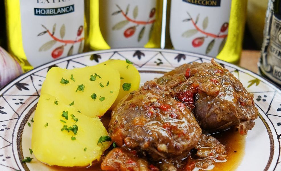 Carrilleras en salsa riojana hechas con el mejor virgen extra