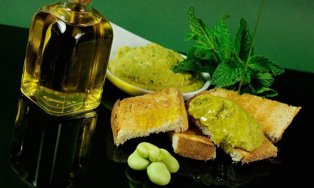 Paté de habas con menta elaborado con el mejor virgen extra