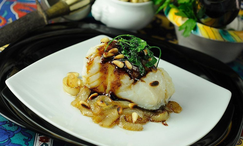 Bacalao confitado hecho con el mejor virgen extra