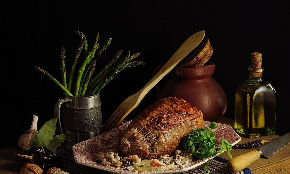 Asado de lomo ibérico elaborado con un excelente virgen extra