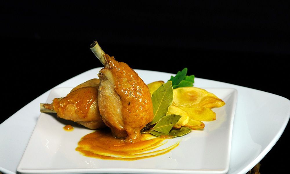 Muslo de Pollo al Azafrán